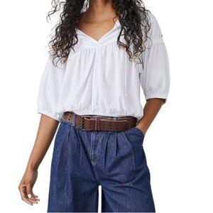 Free People No Good Alone Tee In Optic White